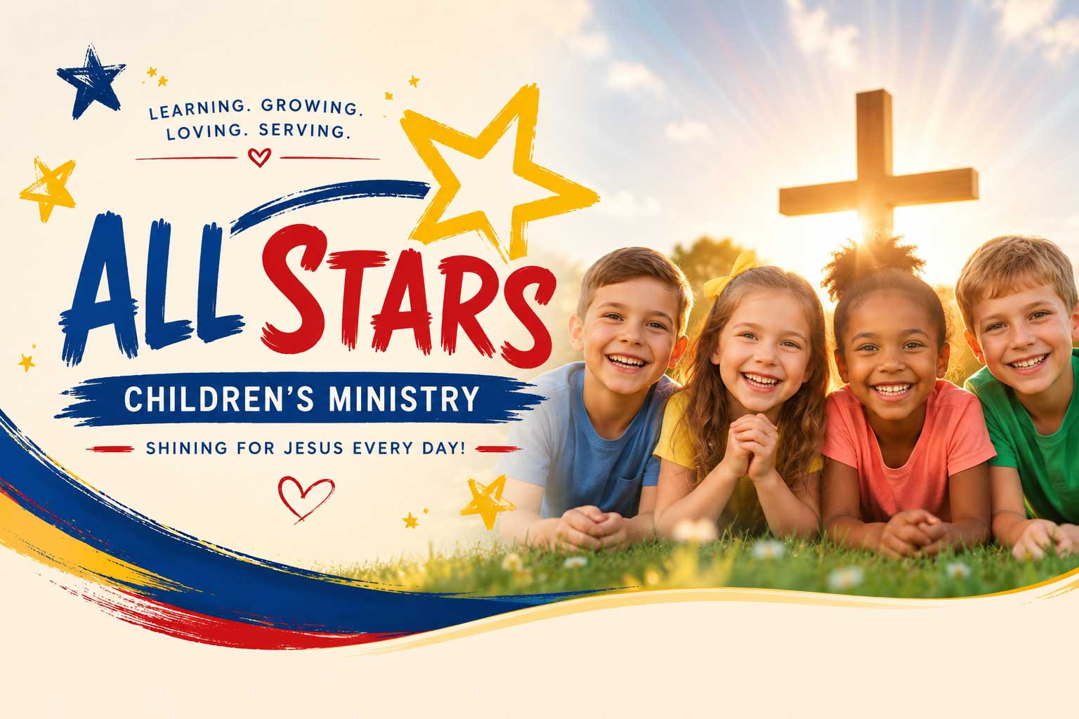 Children learning, growing, and serving through All Stars Children's Ministry at Holden United Methodist Church