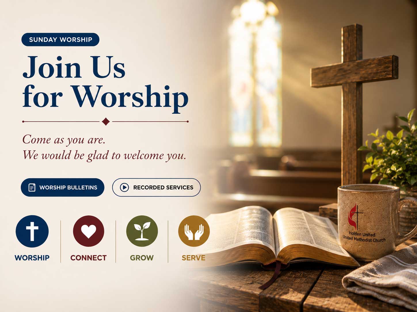 Join us for worship at Holden United Methodist Church